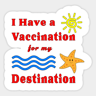 Vaccination for my Destination Caribbean Vacation Sticker